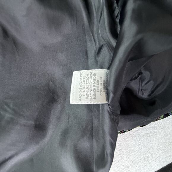 Christopher & Banks Vest Women Art To Wear Circle Geometric Pattern Collar Sz M - Picture 10 of 13